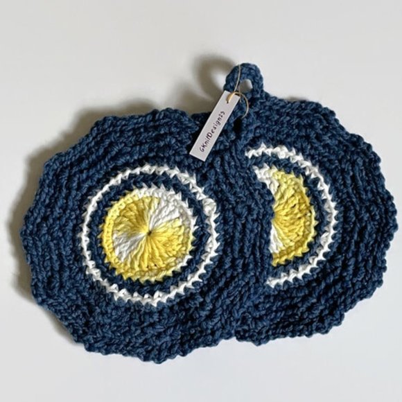 Crochet Pot Holders, Crochet Farmhouse Decor, Kitchen Decor, Housewarming Gift - Picture 7 of 8